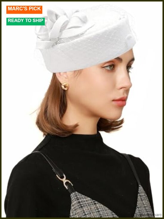 100% Wool Felt Cloche Bucket Bowler Hat Winter Vintage Bow Fedora Fascinator